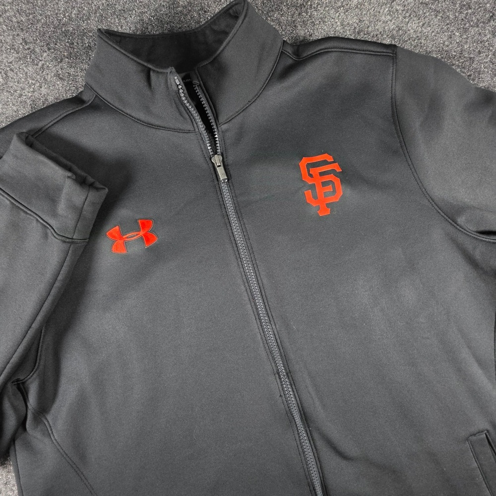 Under Armour SF Giants Jacket Mens XL Black Full Zip Fleece UM7290 FW 2016